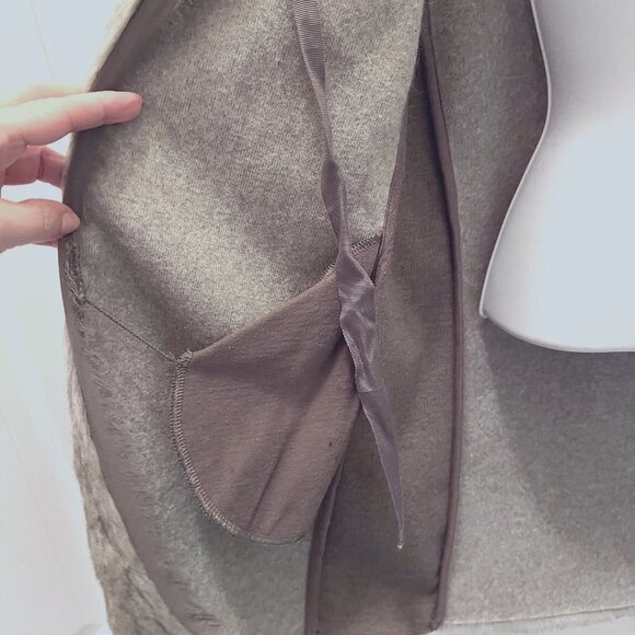 Simply Vera Vera Wang Faux Fur Vest/Shawl Women's-Tie/Front-Sheer Shoulder-Med - Picture 13 of 16